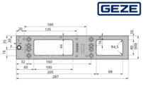 Montážna doska GEZE TS4000 hnedá