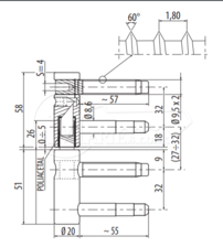 Záves Pol-soft 20mm 3D regulovaný žlty
