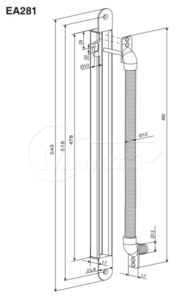 ASSA EA281 Káblová prechodka 478x23x16