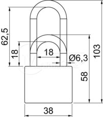 VZ RI RV.OVAL.38.SU modrý 38mm 3kl na SU