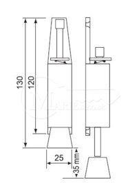 Stavač dverí Hnedy CZ 130mm