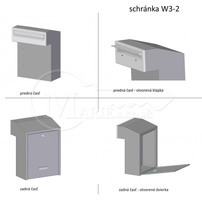 W3-2 400x295x240 PS. sivá 9006