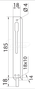 Zástrč KFV KTR 8030/31-A 185x18x14